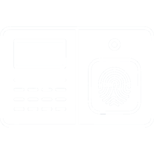 Biometric and keypad access icon